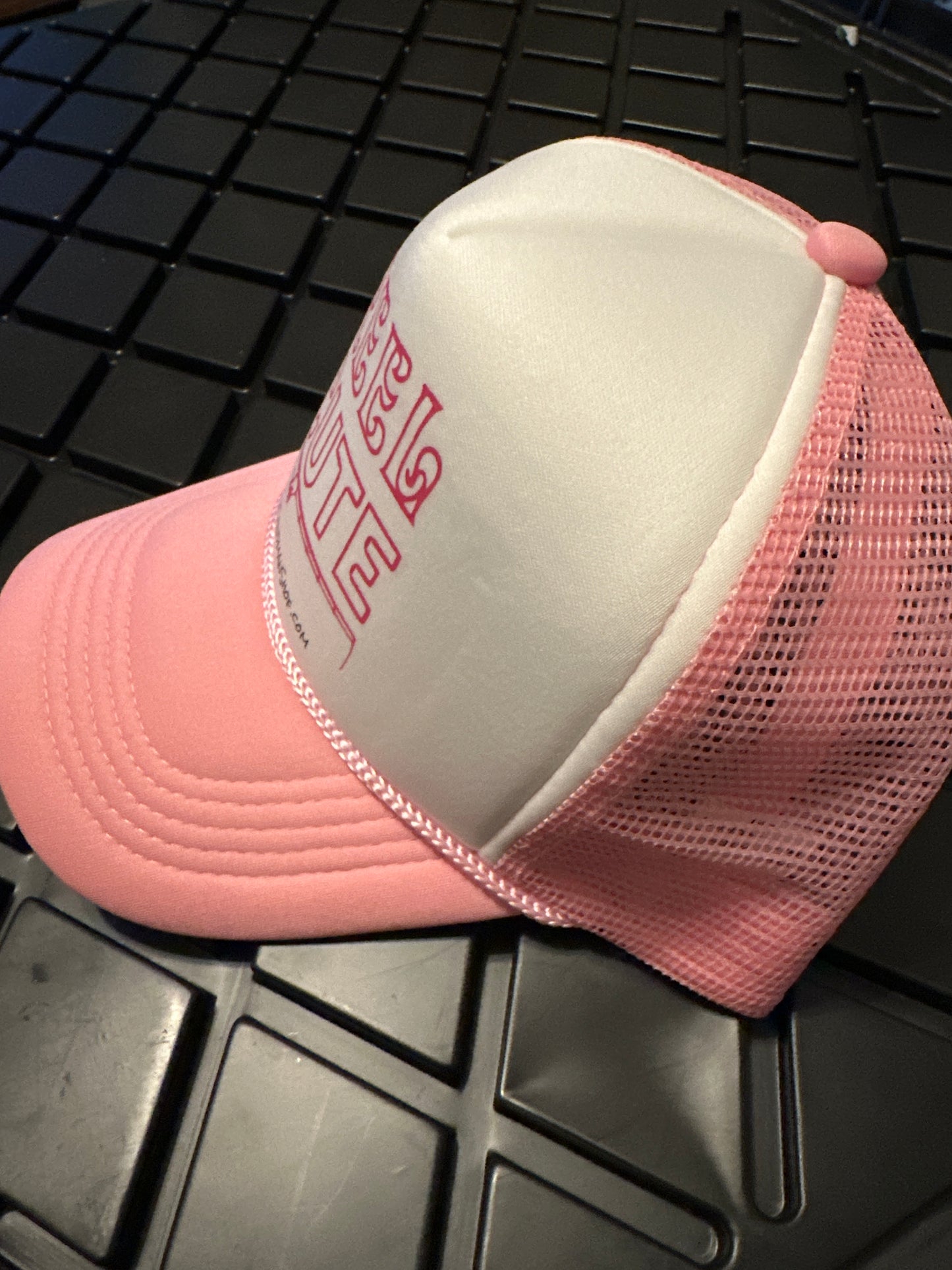Pink rope Trucker hat “Reel Cute”
