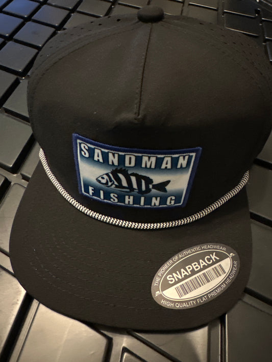 Black snapback Sheepshead patch hat