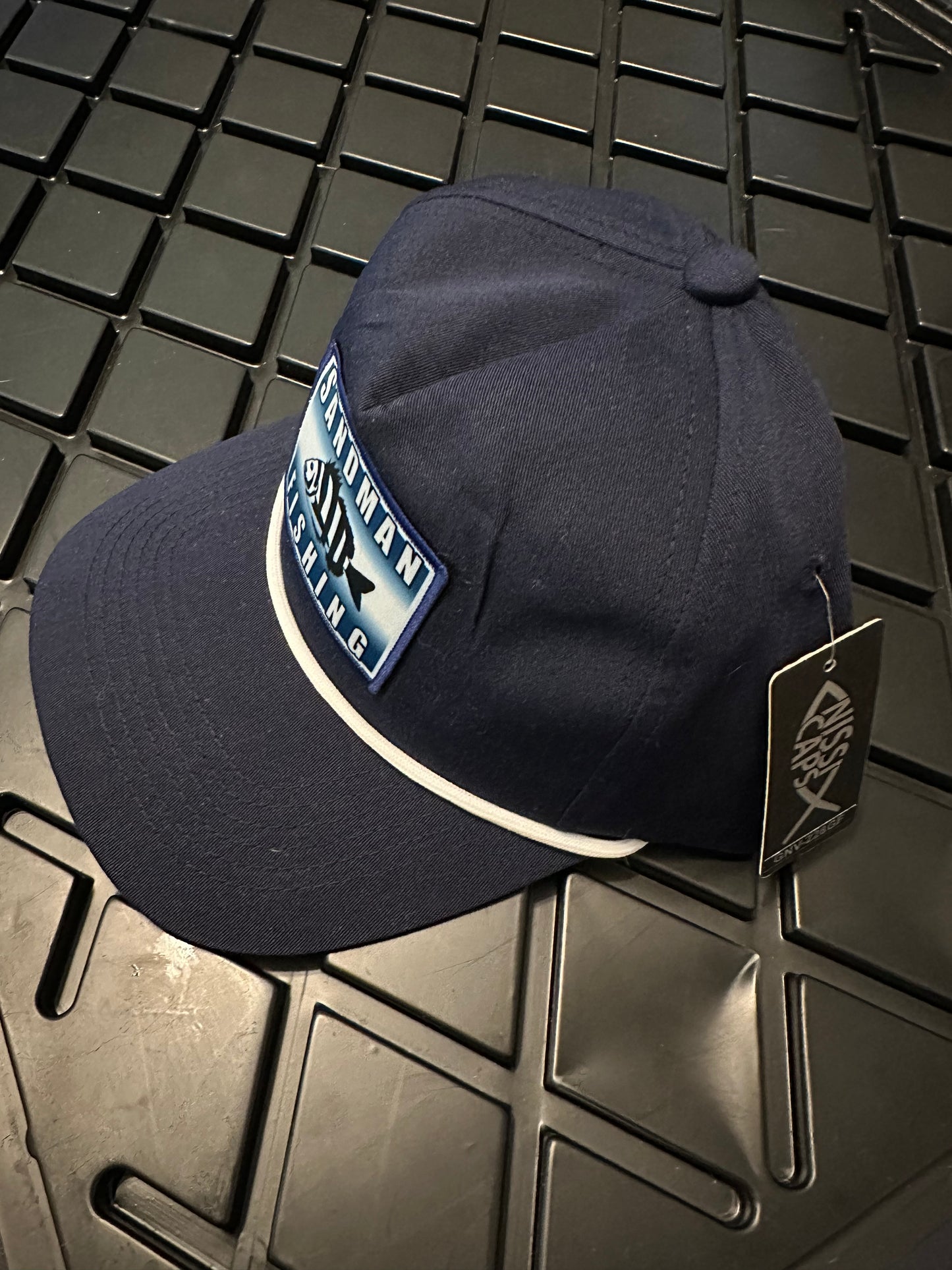 Navy blue Sheepshead Patch Rope Hat