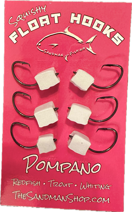 White small float hooks 6 pack